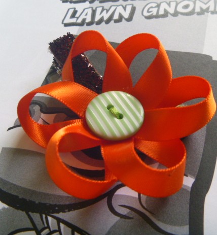 Halloween Flower Hair Clip/ Pumkin Flower Baby Hair Clip