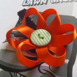 Halloween Flower Hair Clip/ Pumkin Flower Baby Hair Clip